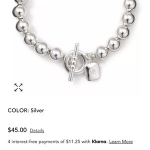 Ralph Lauren Sterling Silver Beaded (8mm) Bracelet